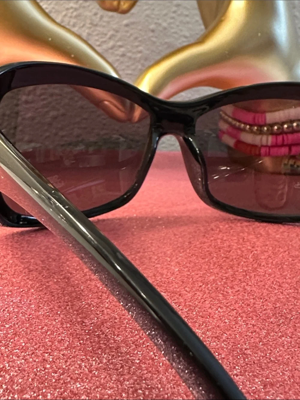 SPY Black Oversized Women's Sunglasses Happy Lens allows the suns good rays